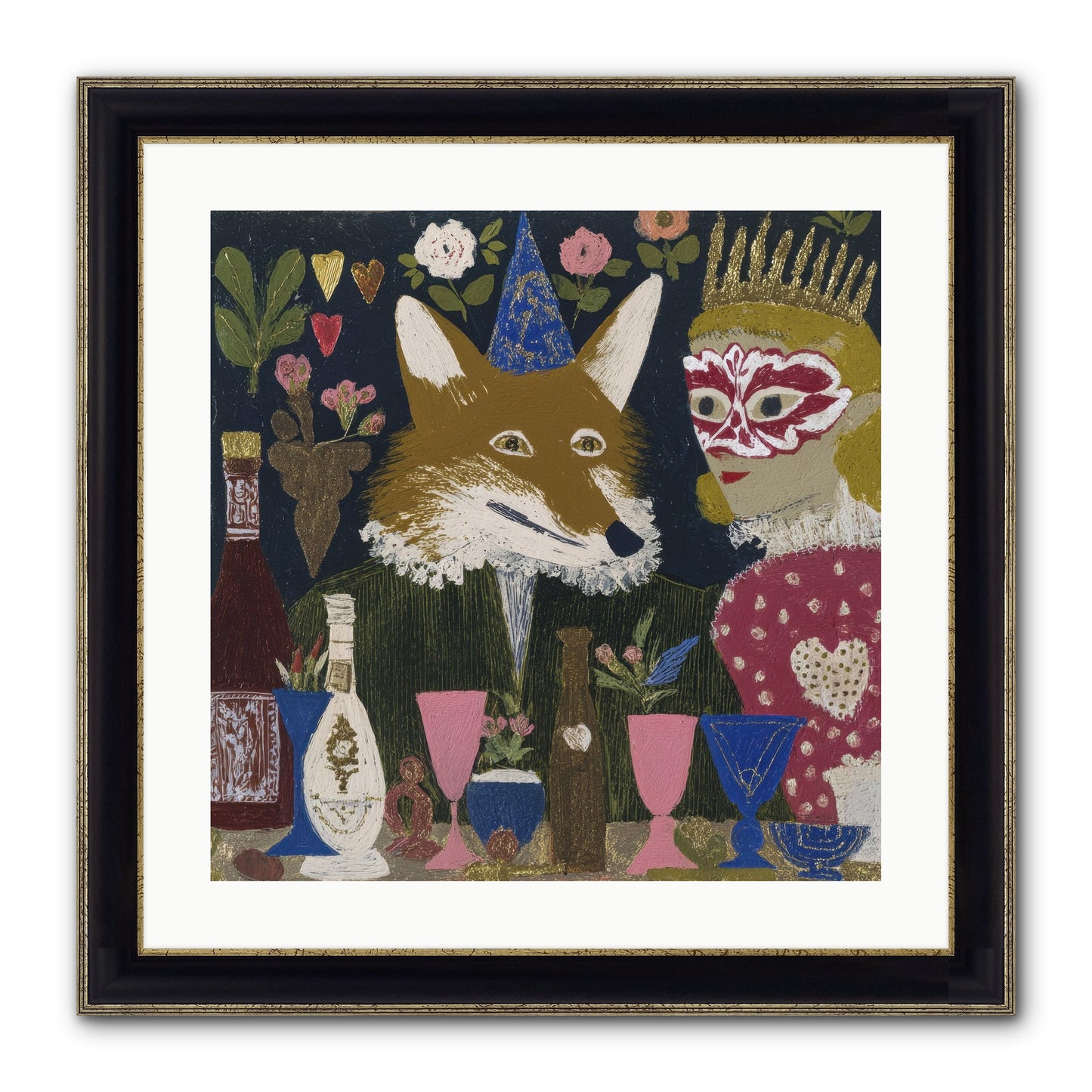 The Crown She Never Asked For Framed Print - Black & Gold 20x20