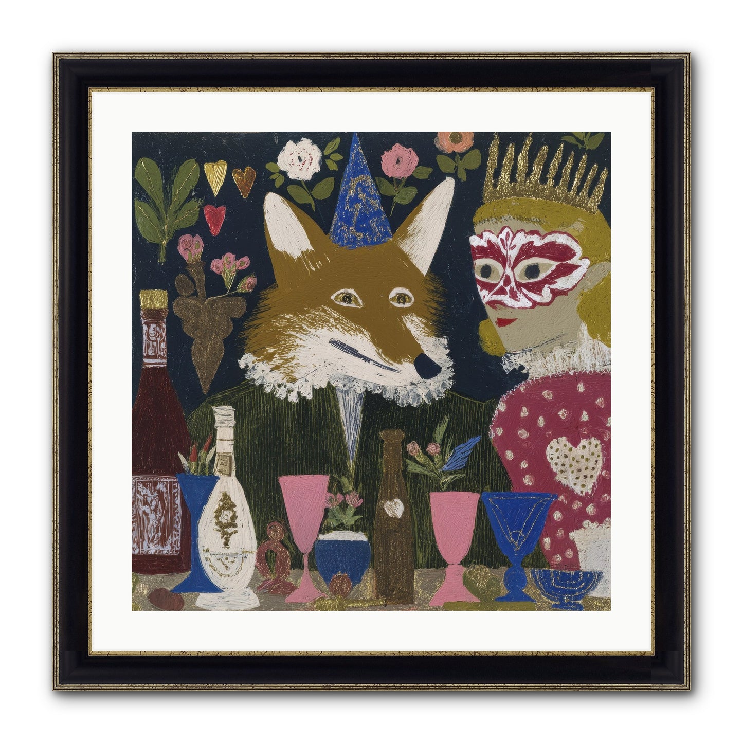 The Crown She Never Asked For Framed Print - Black & Gold 24x24