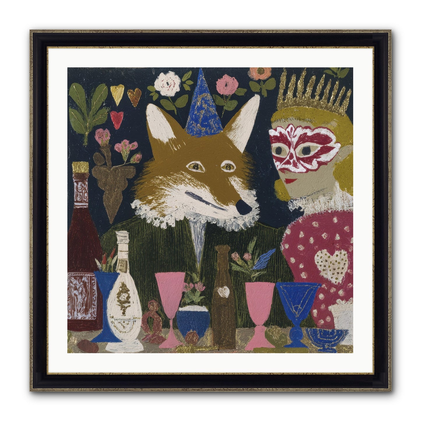 The Crown She Never Asked For Framed Print - Black & Gold 30x30