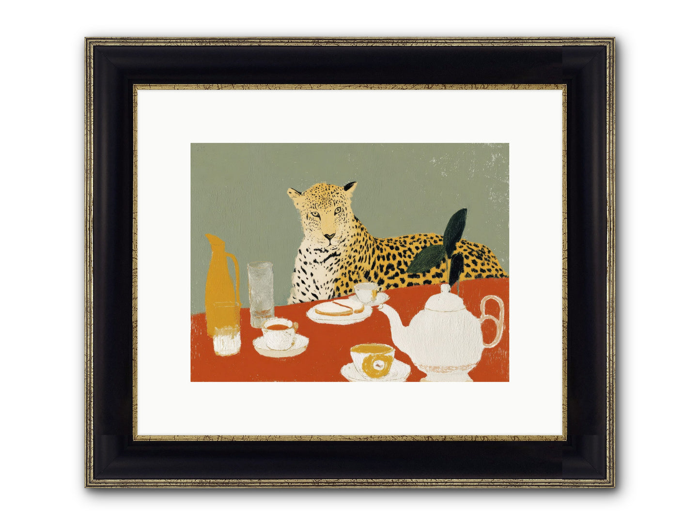 The Curator's Menagerie Framed Print - Black & Gold 12x9