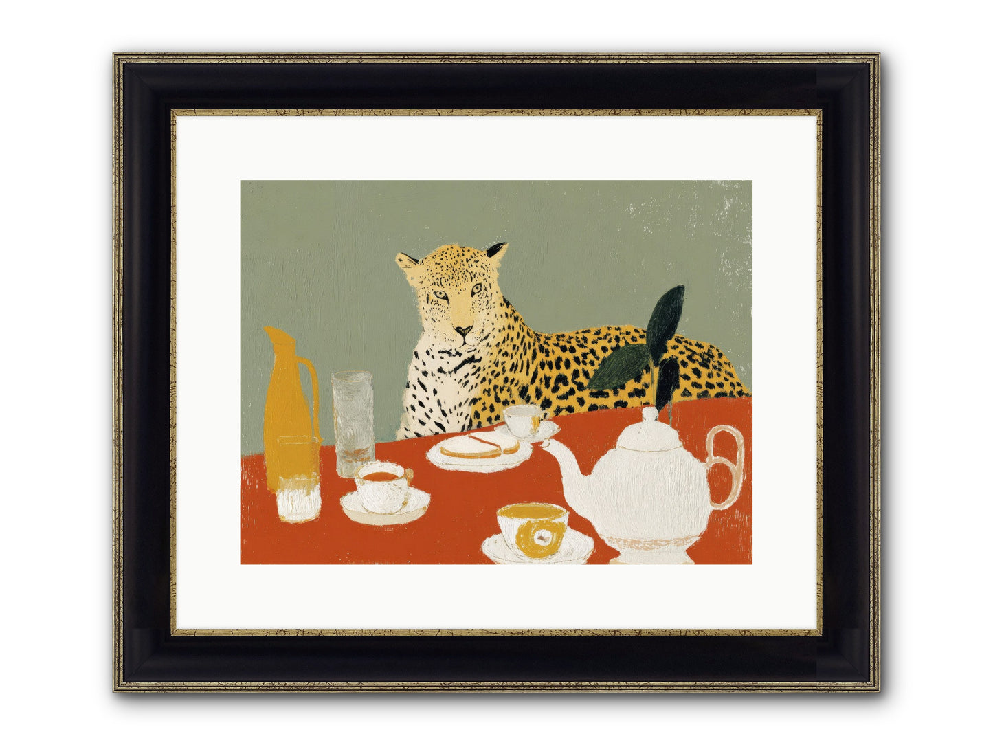 The Curator's Menagerie Framed Print - Black & Gold 16x12