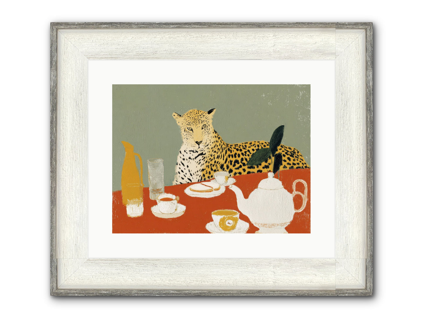 The Curator's Menagerie Framed Print - Driftwood White 16x12