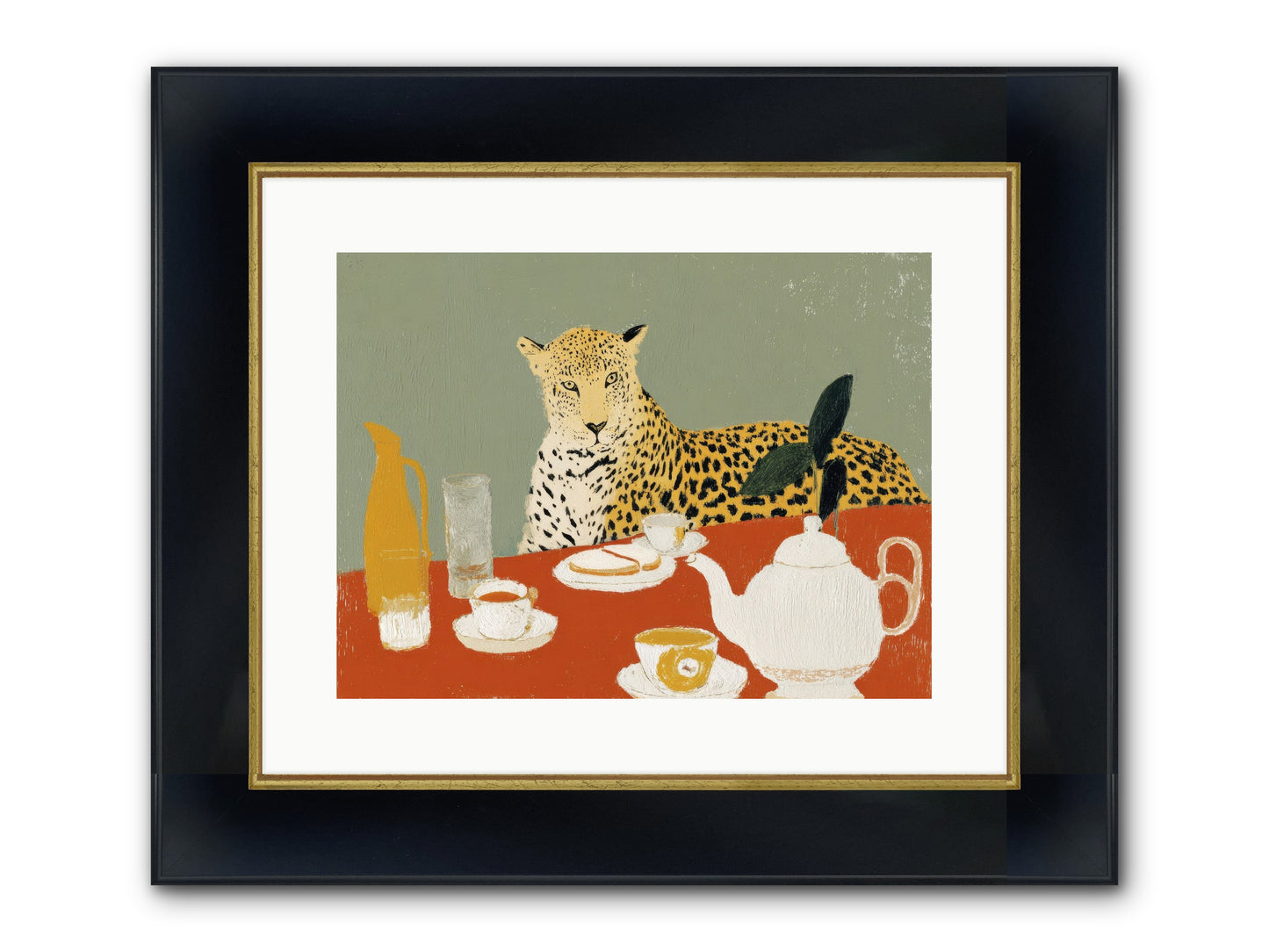 The Curator's Menagerie Framed Print - Wide Black w/Gold 16x12