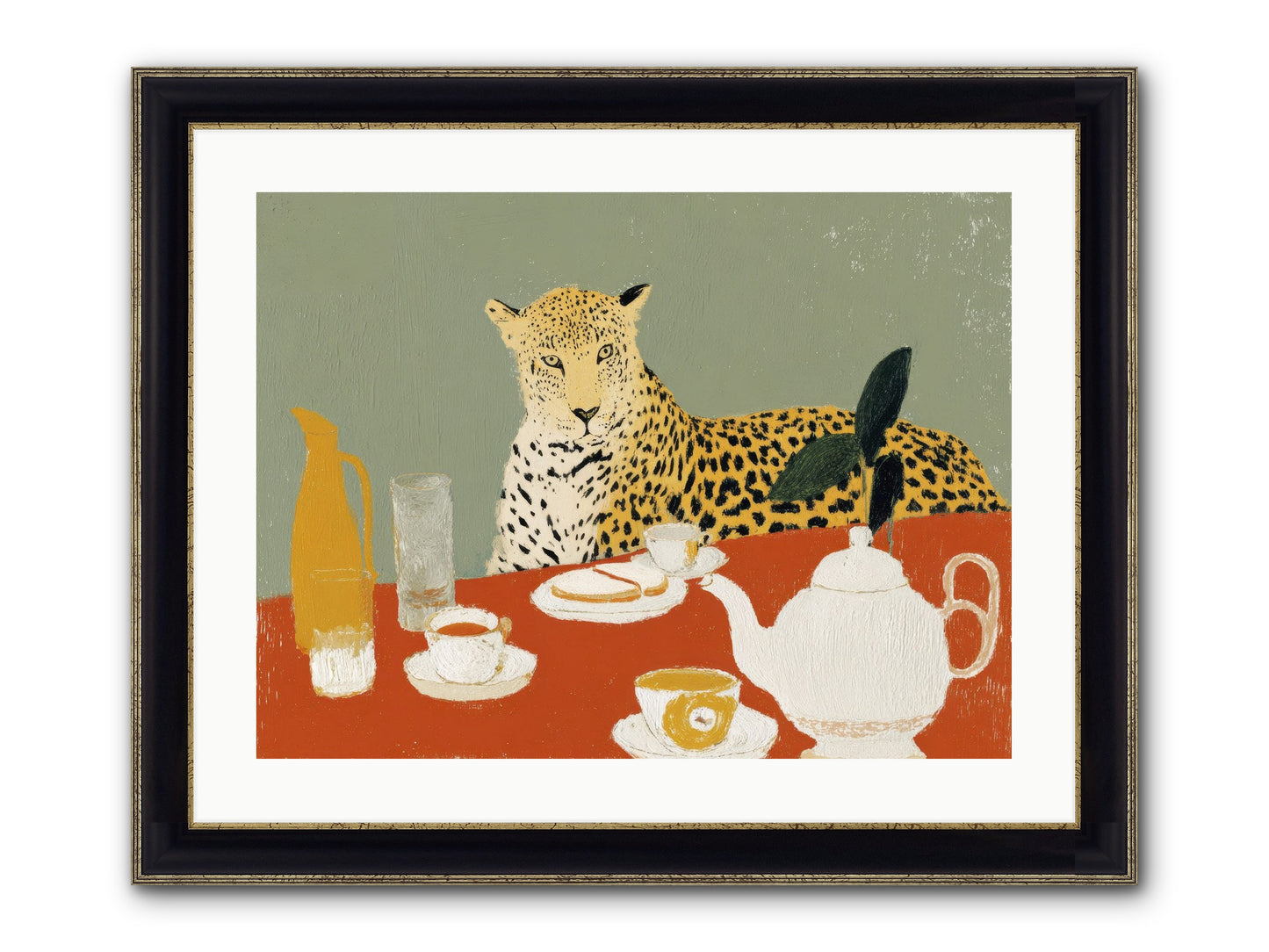 The Curator's Menagerie Framed Print - Black & Gold 24x18