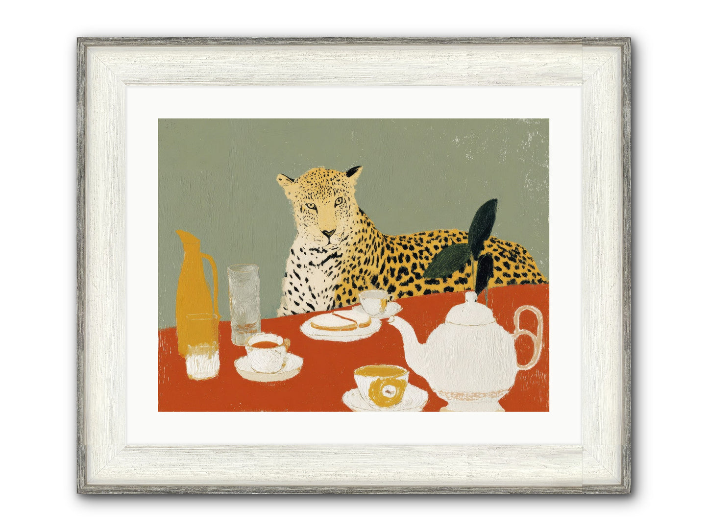The Curator's Menagerie Framed Print - Driftwood White 24x18