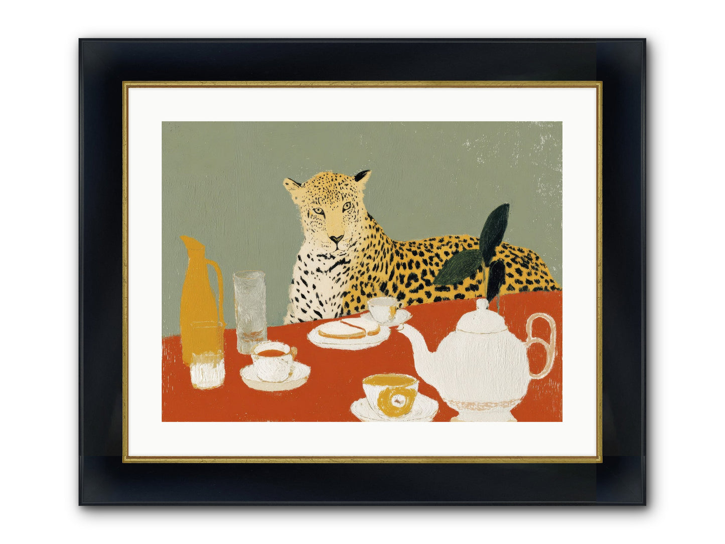 The Curator's Menagerie Framed Print - Wide Black w/Gold 24x18