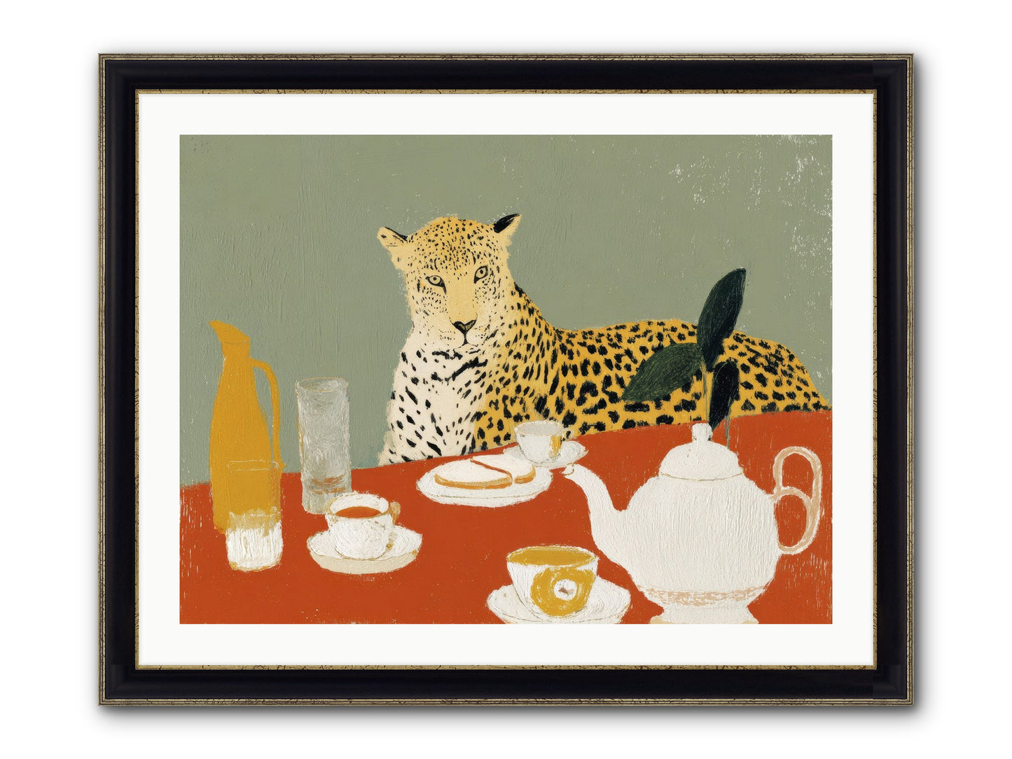 The Curator's Menagerie Framed Print - Black & Gold 32x24