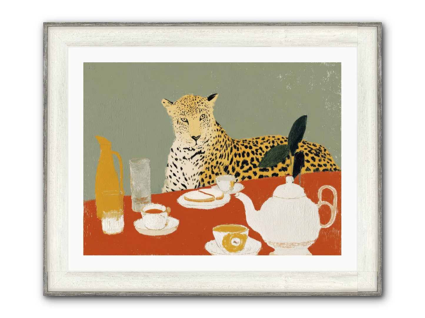The Curator's Menagerie Framed Print - Driftwood White 32x24