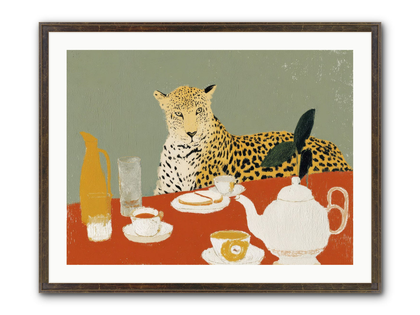 The Curator's Menagerie Framed Print - Slimwoods Black/Gold 32x24