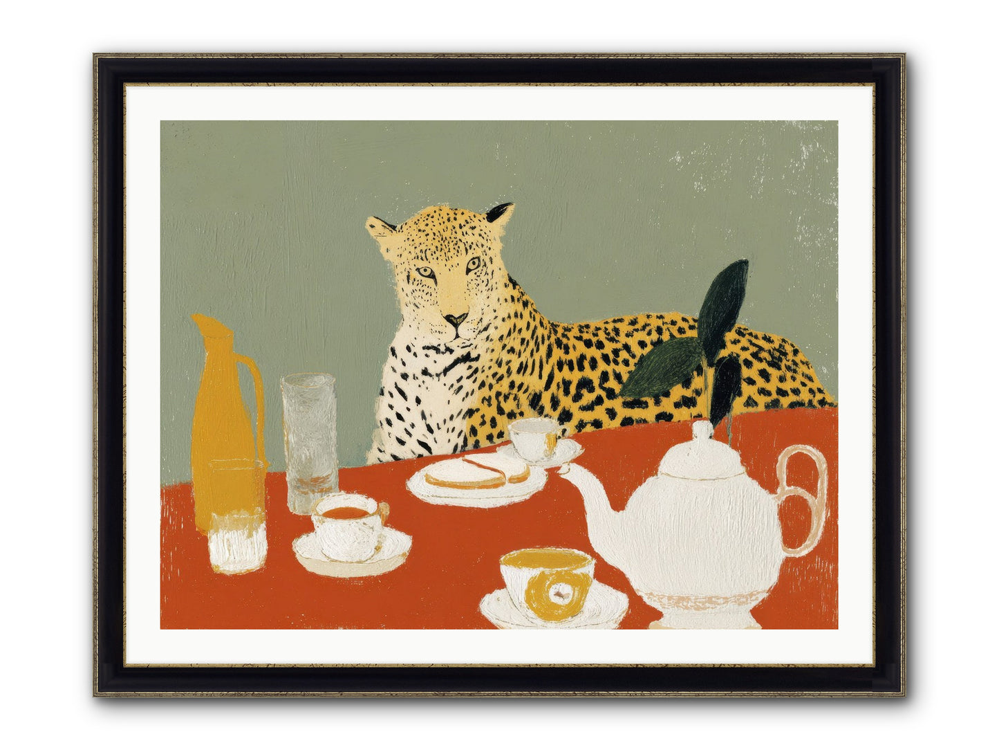 The Curator's Menagerie Framed Print - Black & Gold 40x30