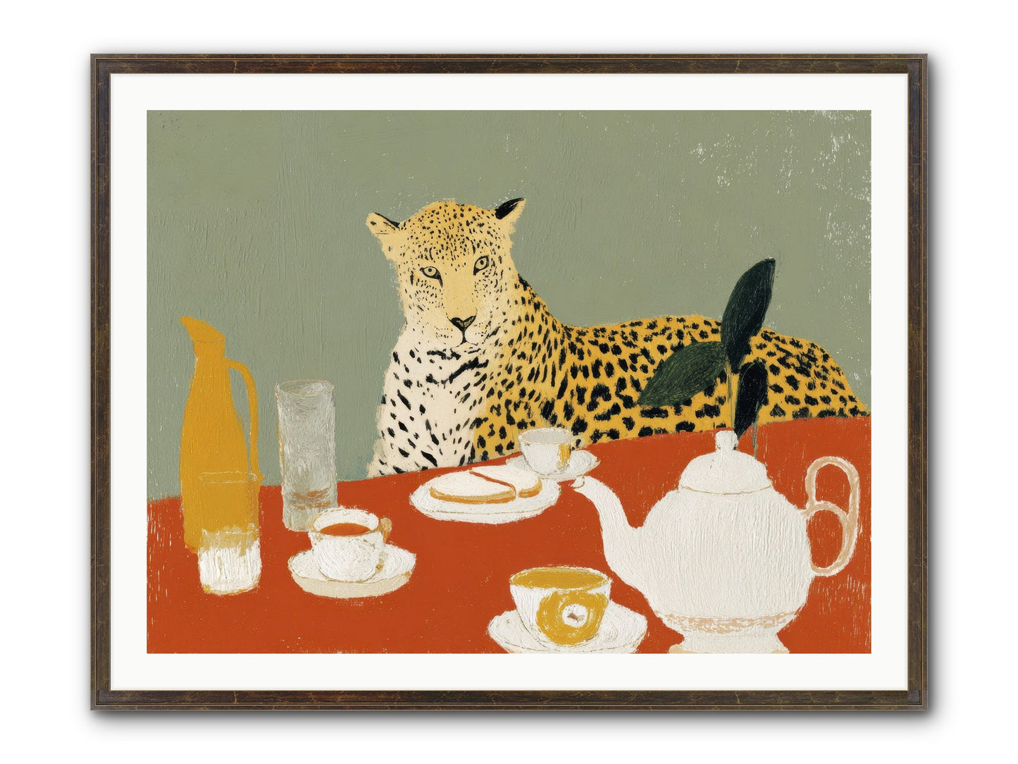 The Curator's Menagerie Framed Print - Slimwoods Black/Gold 40x30