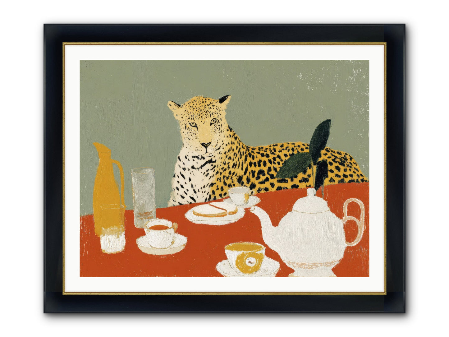 The Curator's Menagerie Framed Print - Wide Black w/Gold 40x30