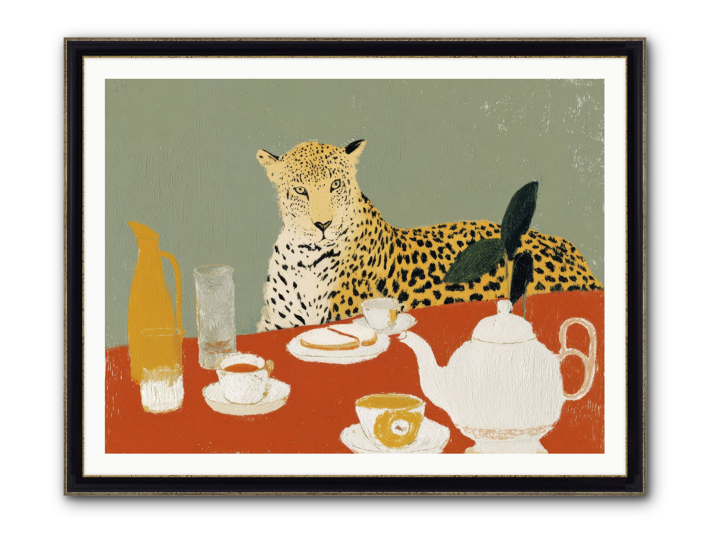 The Curator's Menagerie Framed Print - Black & Gold 48x36