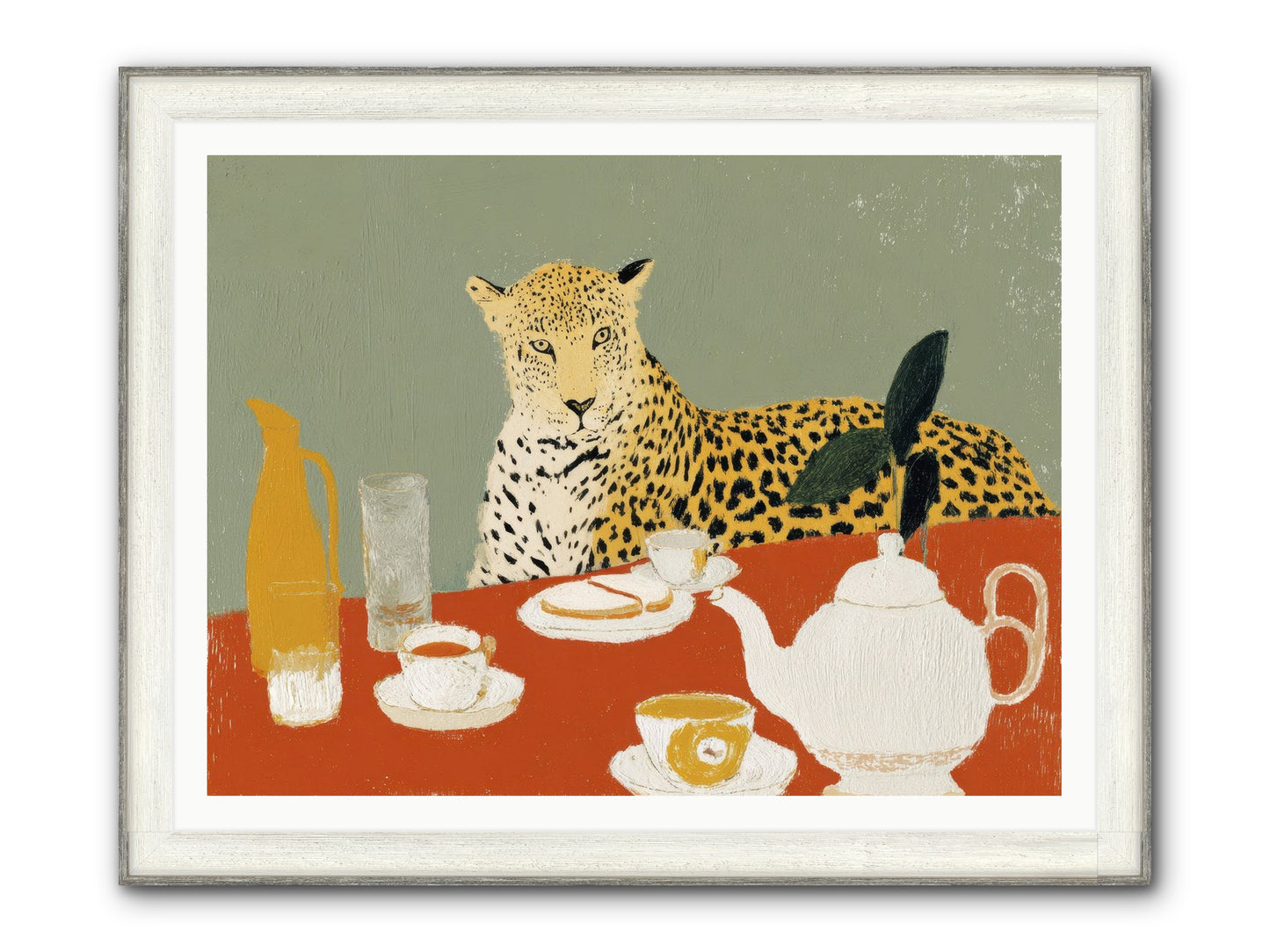 The Curator's Menagerie Framed Print - Driftwood White 48x36