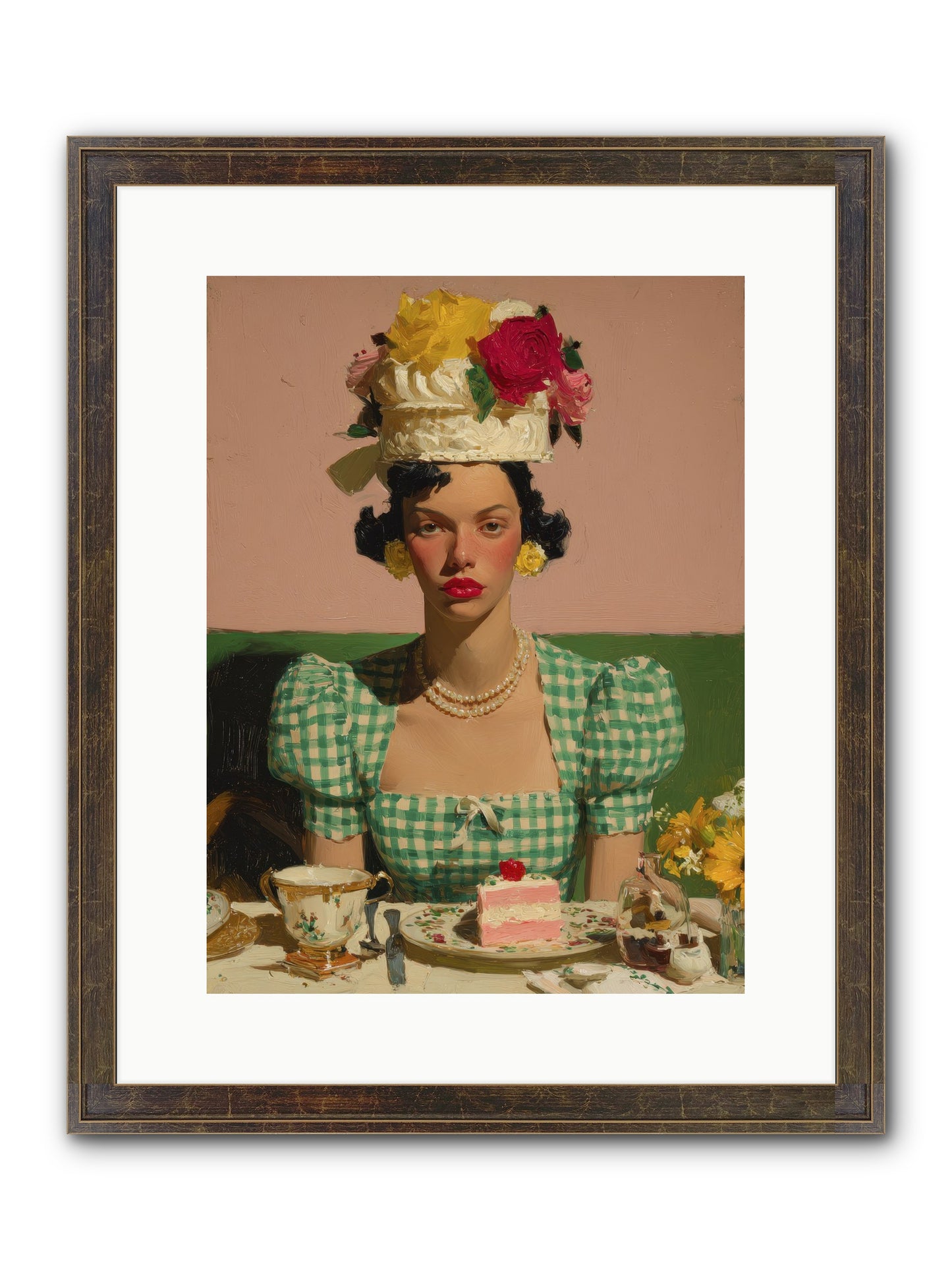 The Daffodil Supper Club Framed Print - Slimwoods Black/Gold 12x16