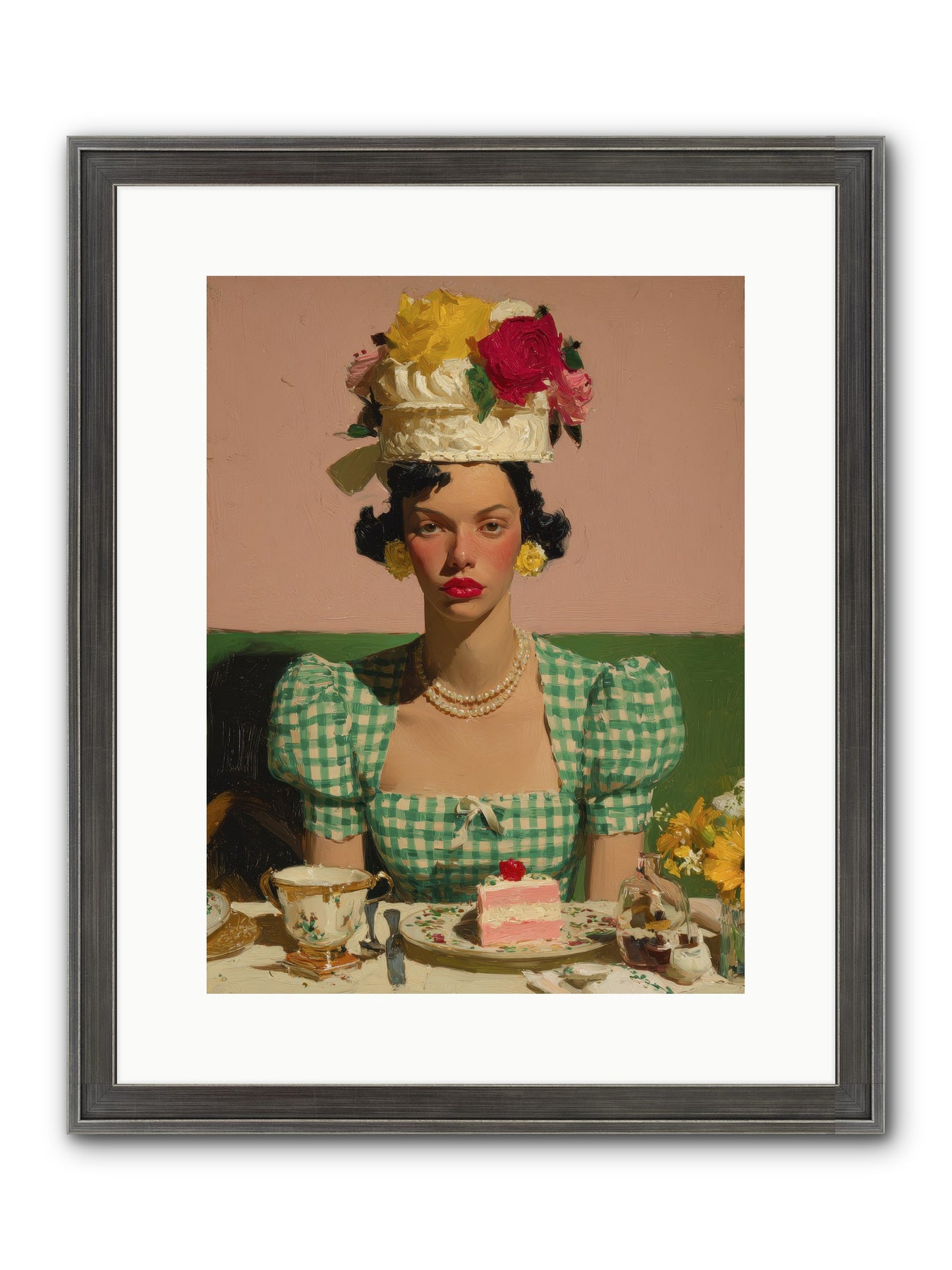 The Daffodil Supper Club Framed Print - Slimwoods Black/Silver 12x16