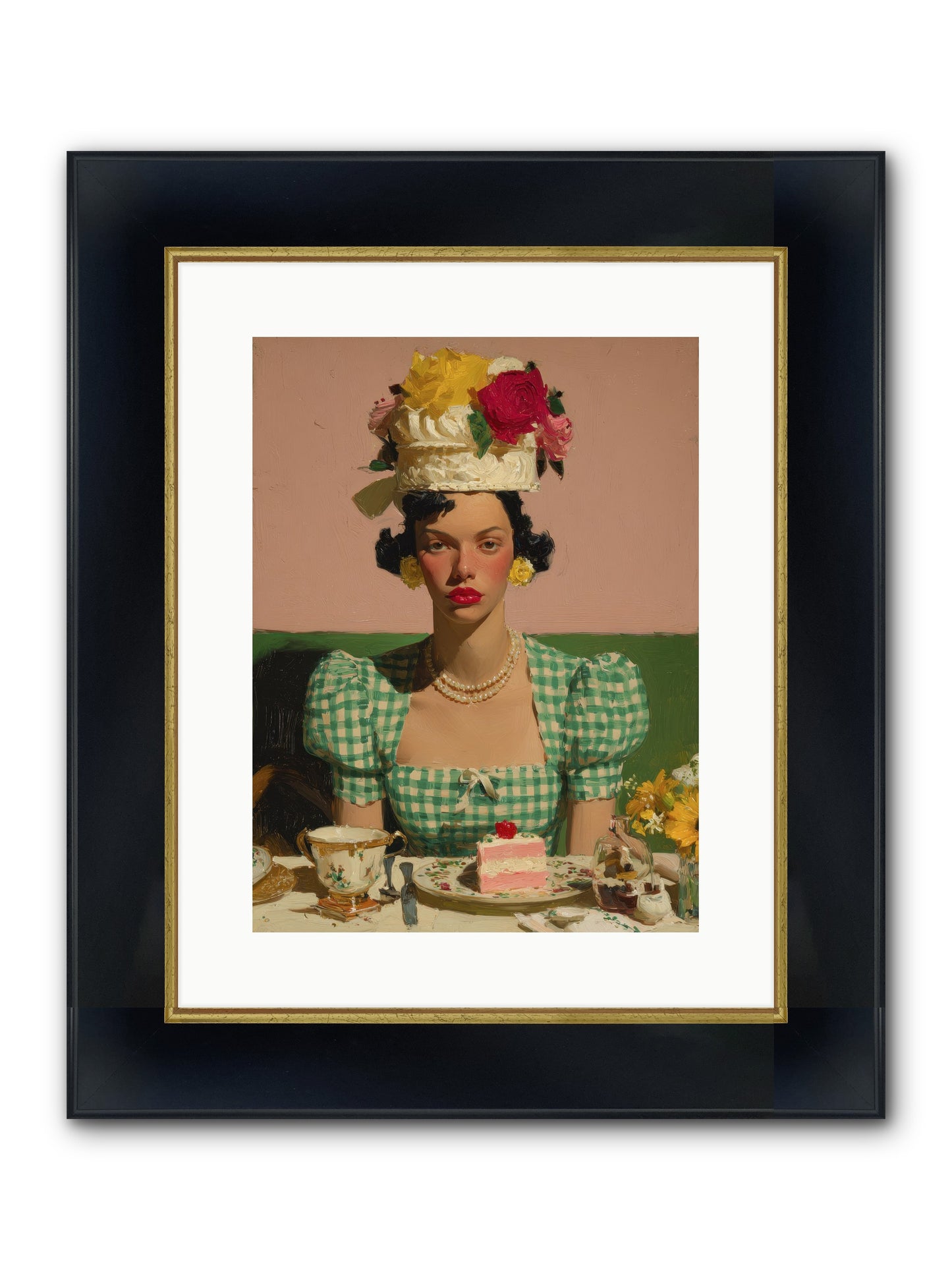 The Daffodil Supper Club Framed Print - Wide Black w/Gold 12x16