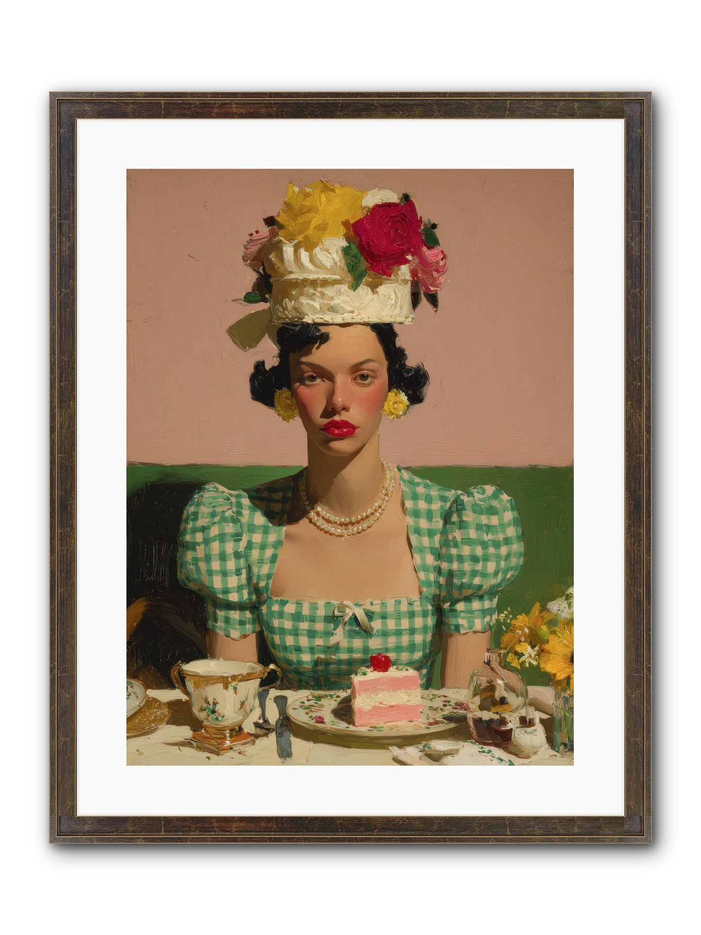 The Daffodil Supper Club Framed Print - Slimwoods Black/Gold 18x24