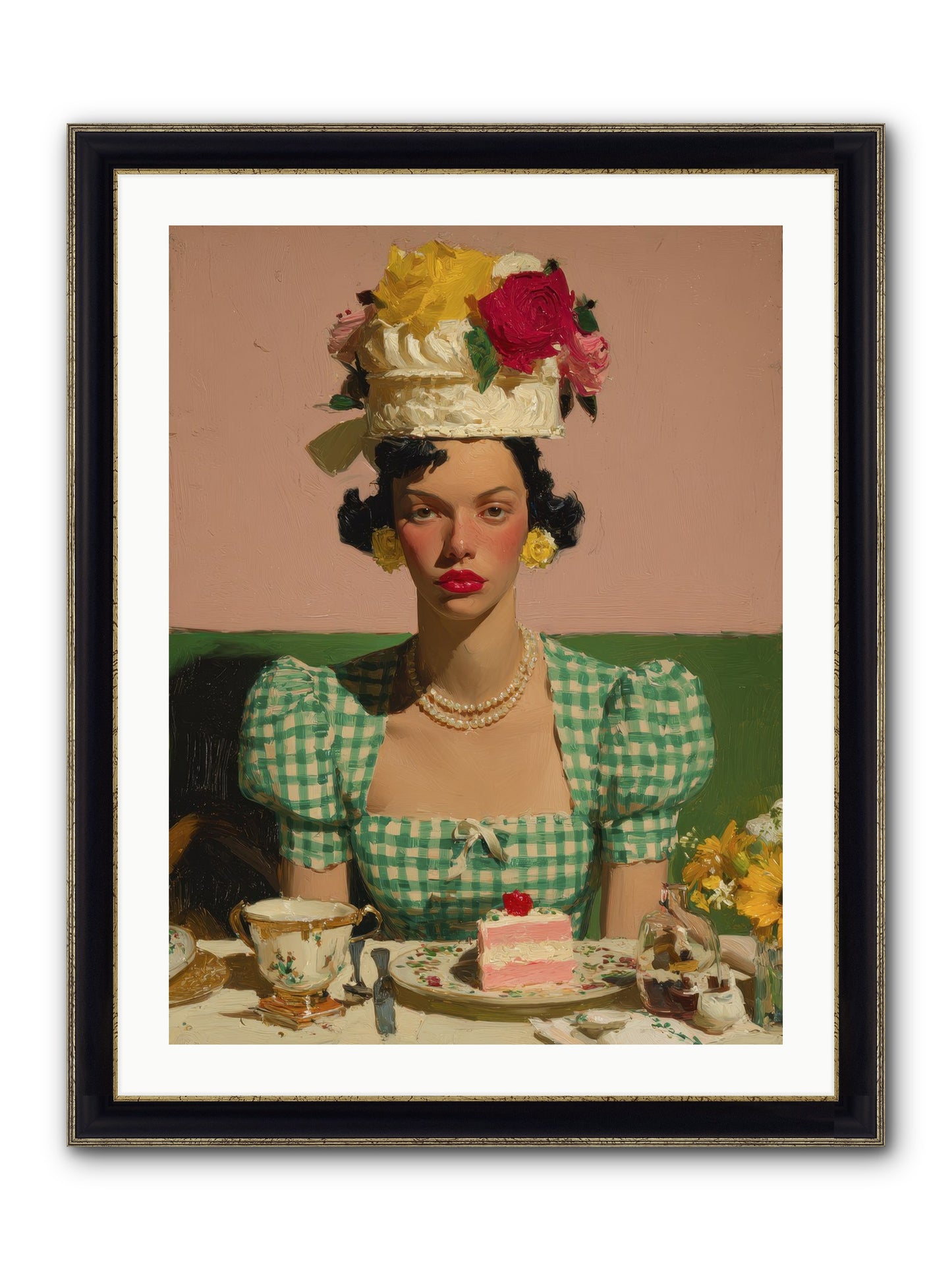 The Daffodil Supper Club Framed Print - Black & Gold 24x32