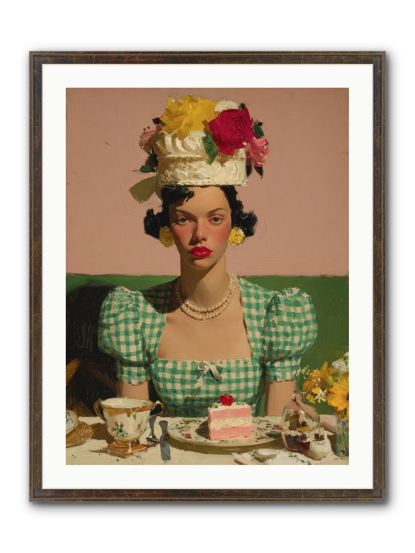 The Daffodil Supper Club Framed Print - Slimwoods Black/Gold 24x32