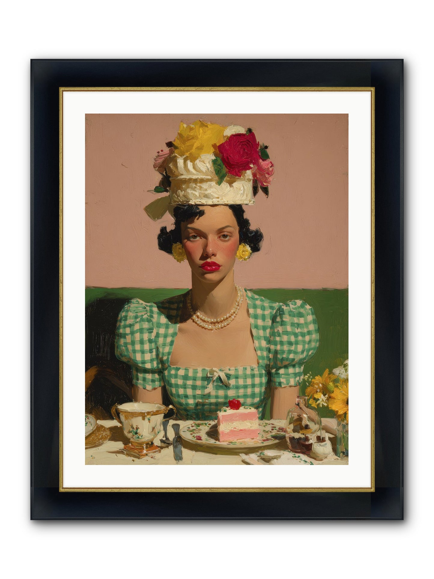 The Daffodil Supper Club Framed Print - Wide Black w/Gold 24x32