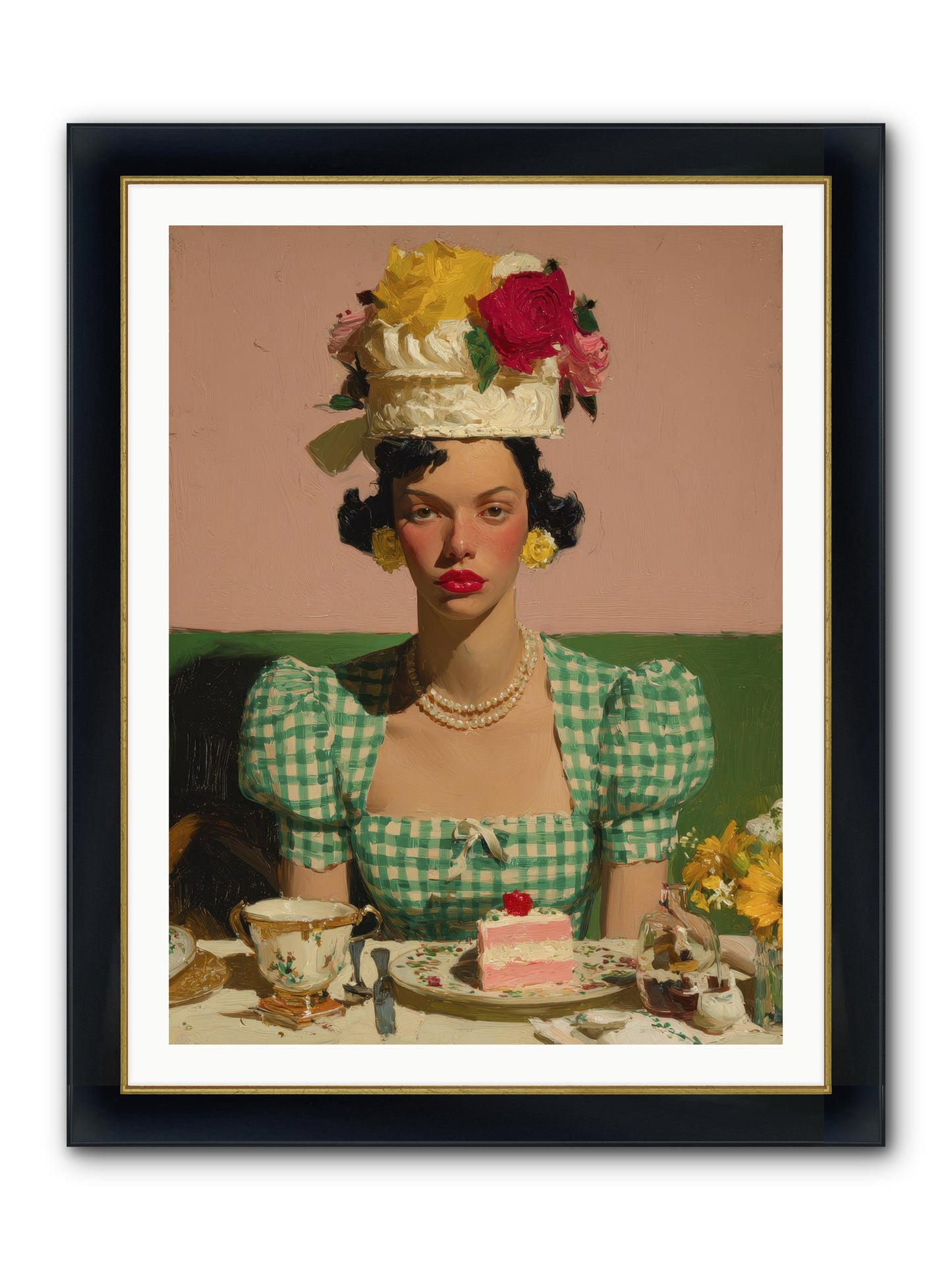 The Daffodil Supper Club Framed Print - Wide Black w/Gold 30x40