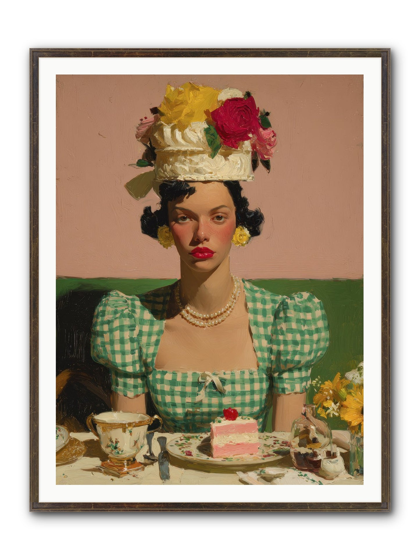 The Daffodil Supper Club Framed Print - Slimwoods Black/Gold 36x48