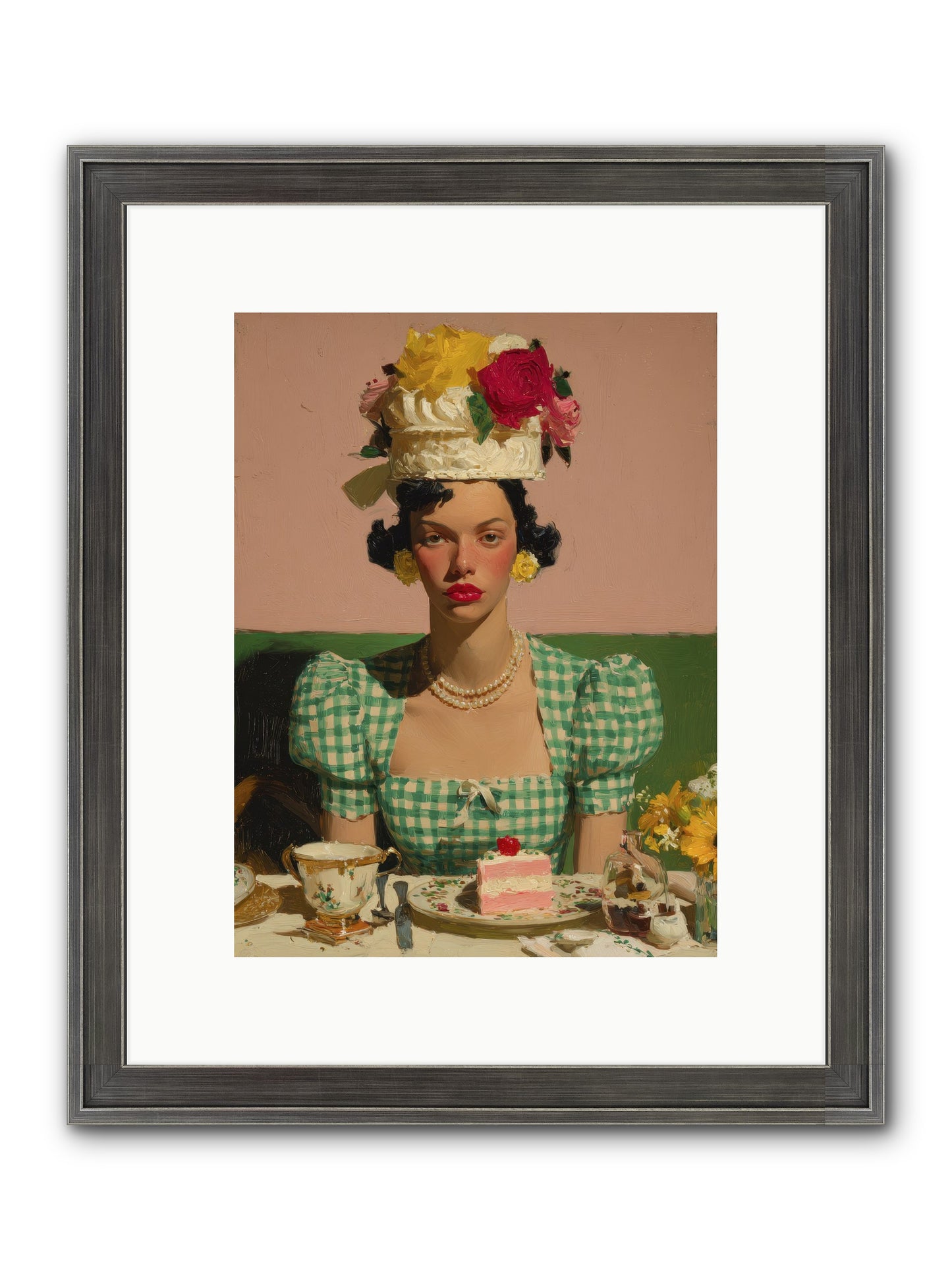 The Daffodil Supper Club Framed Print - Slimwoods Black/Silver 9x12