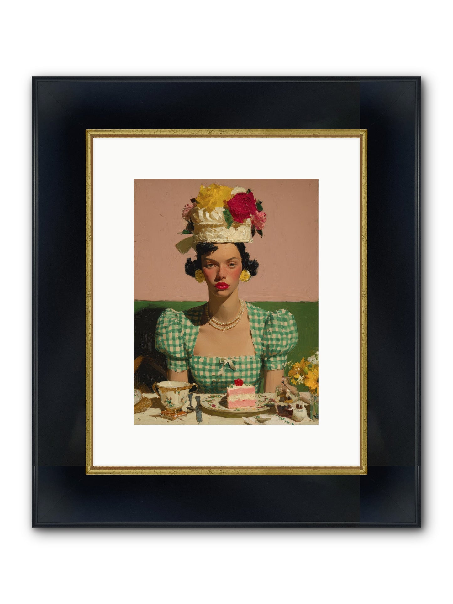 The Daffodil Supper Club Framed Print - Wide Black w/Gold 9x12