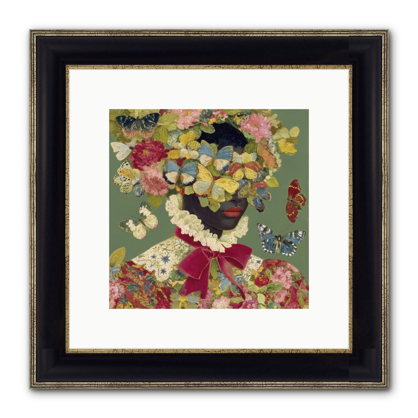 The Dahlia Atelier No. 1 Framed Print - Black & Gold 10x10