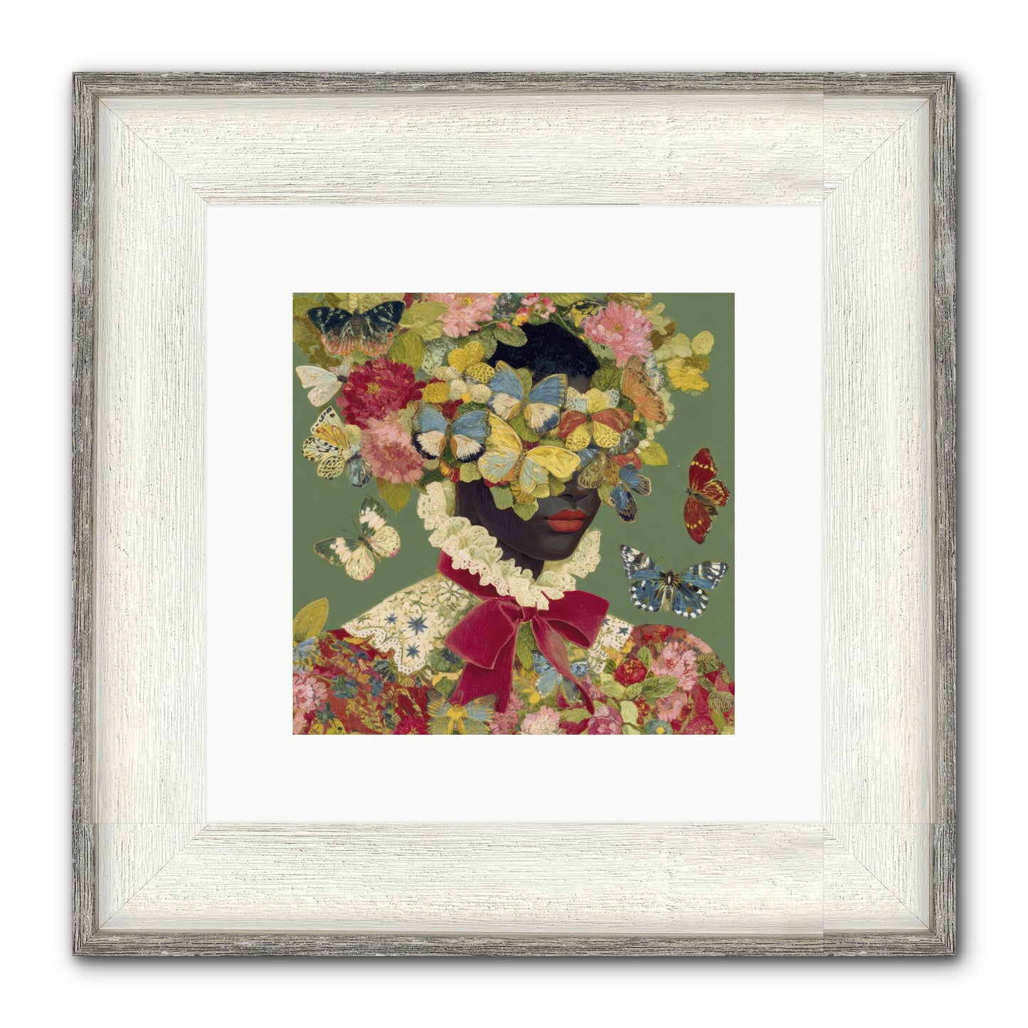 The Dahlia Atelier No. 1 Framed Print - Driftwood White 10x10
