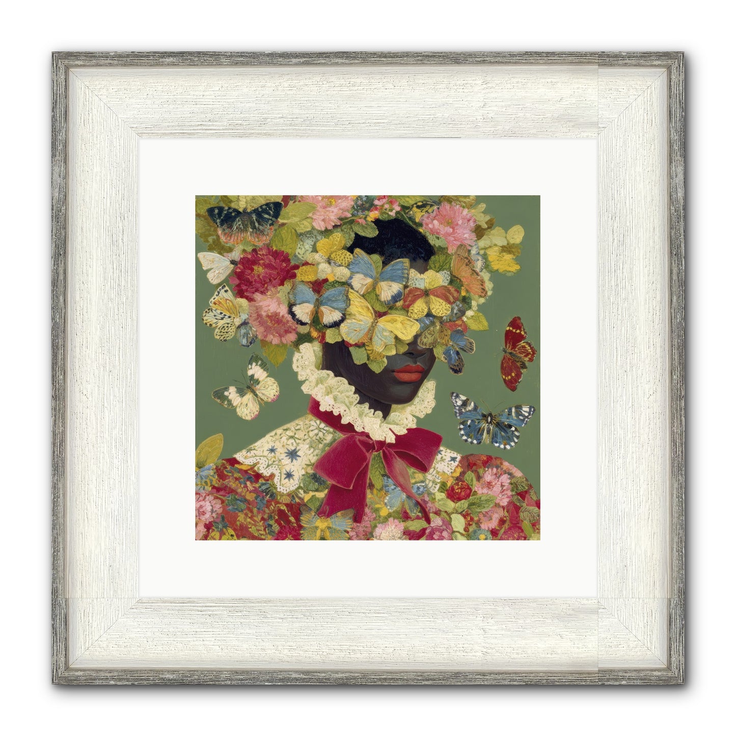 The Dahlia Atelier No. 1 Framed Print - Driftwood White 12x12