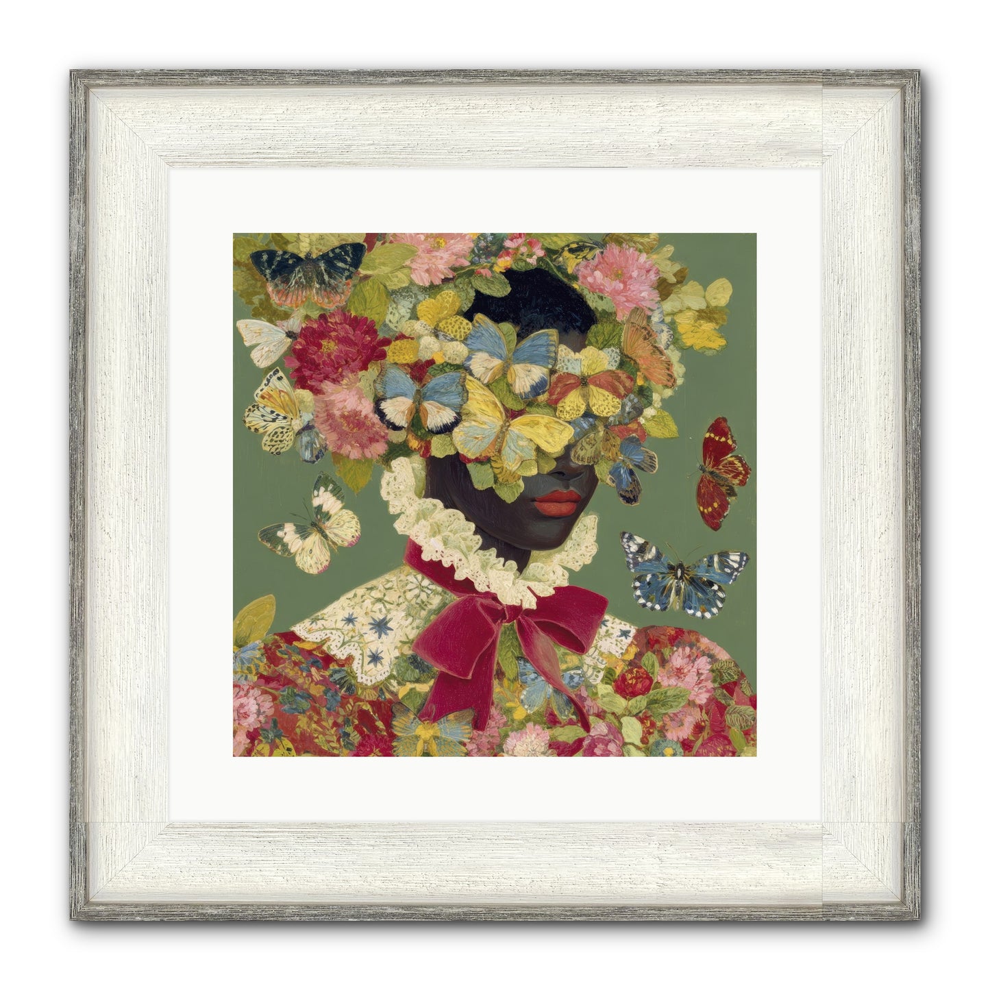 The Dahlia Atelier No. 1 Framed Print - Driftwood White 16x16