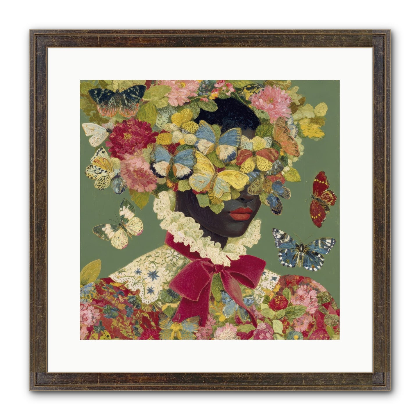 The Dahlia Atelier No. 1 Framed Print - Slimwoods Black/Gold 16x16
