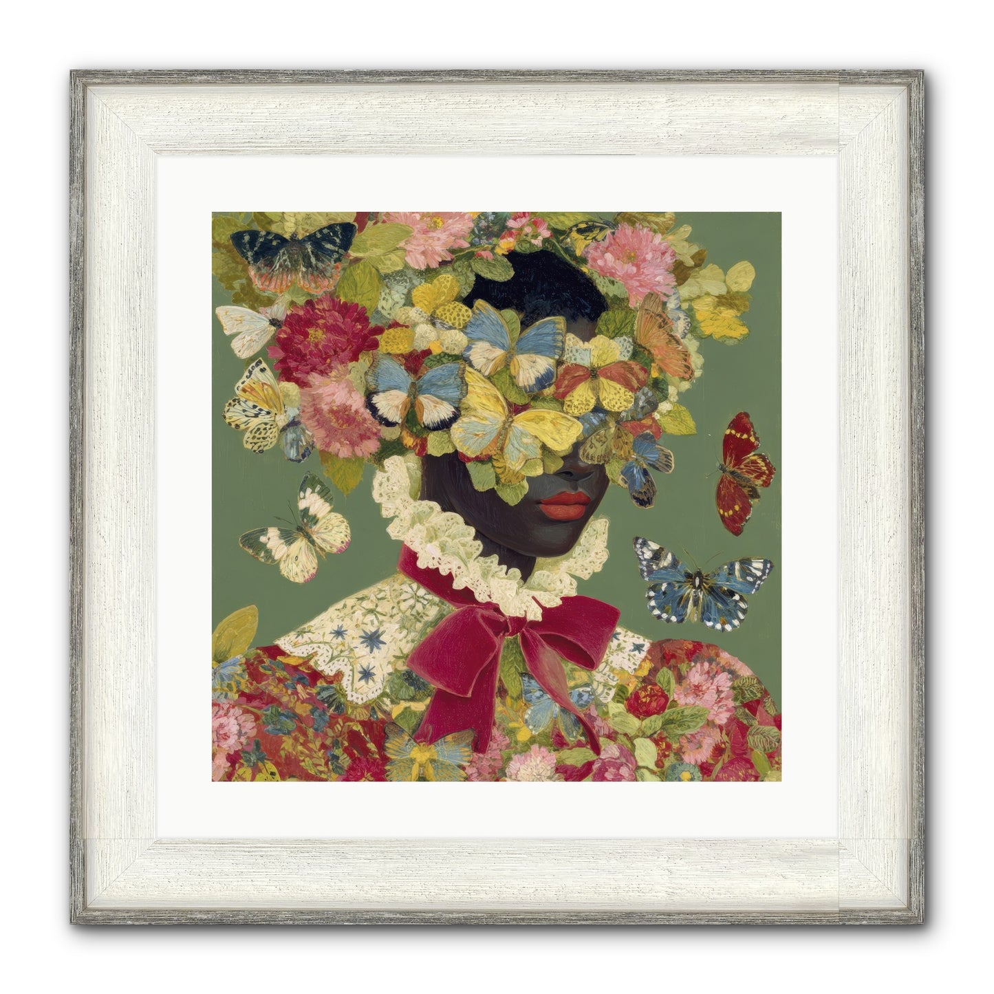 The Dahlia Atelier No. 1 Framed Print - Driftwood White 20x20