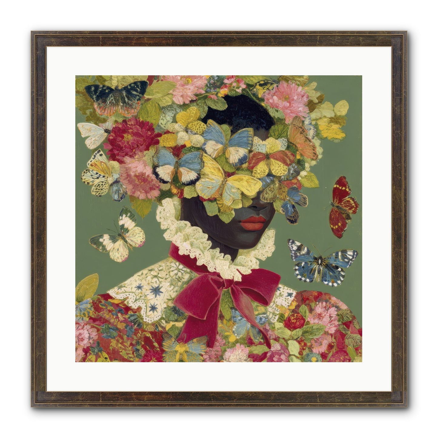 The Dahlia Atelier No. 1 Framed Print - Slimwoods Black/Gold 20x20