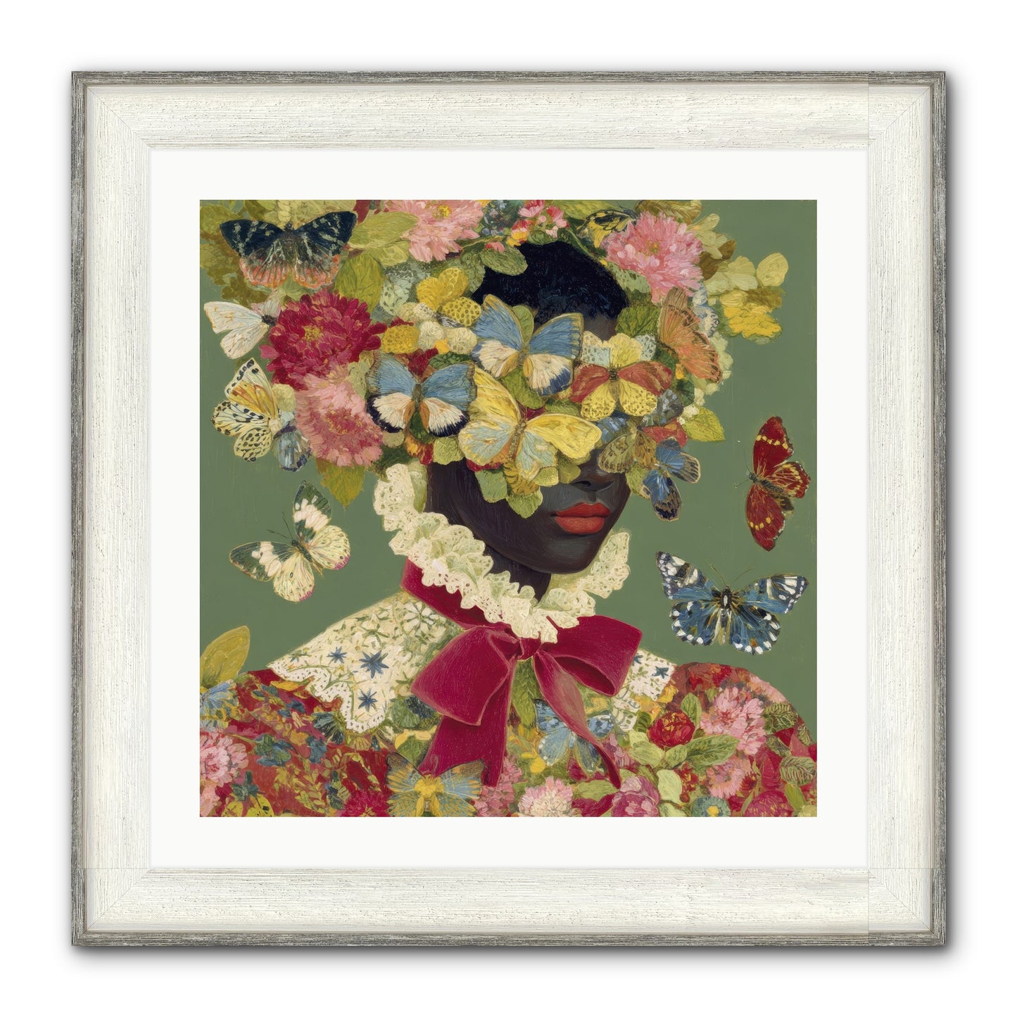 The Dahlia Atelier No. 1 Framed Print - Driftwood White 24x24