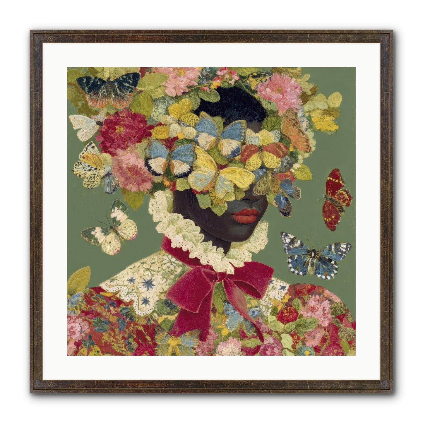 The Dahlia Atelier No. 1 Framed Print - Slimwoods Black/Gold 24x24