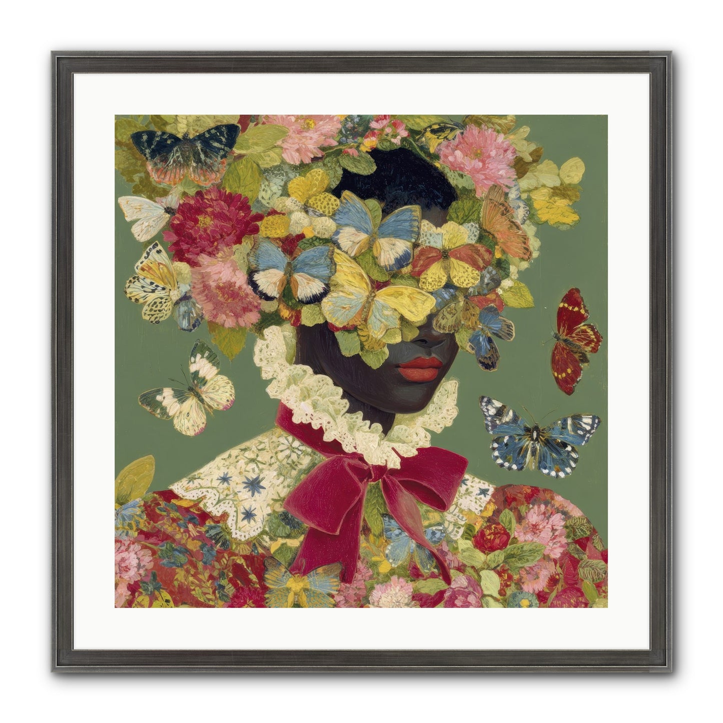 The Dahlia Atelier No. 1 Framed Print - Slimwoods Black/Silver 24x24