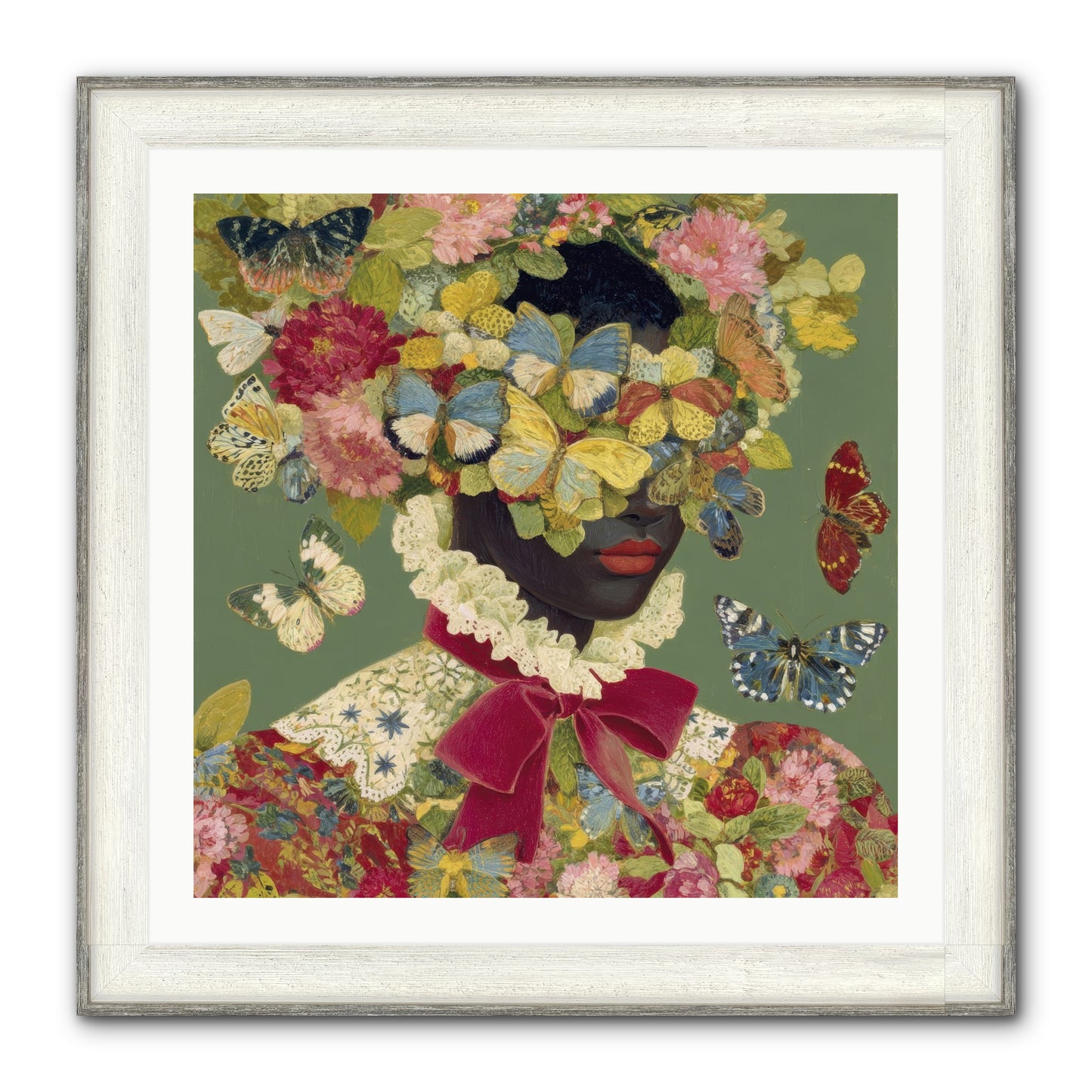 The Dahlia Atelier No. 1 Framed Print - Driftwood White 30x30