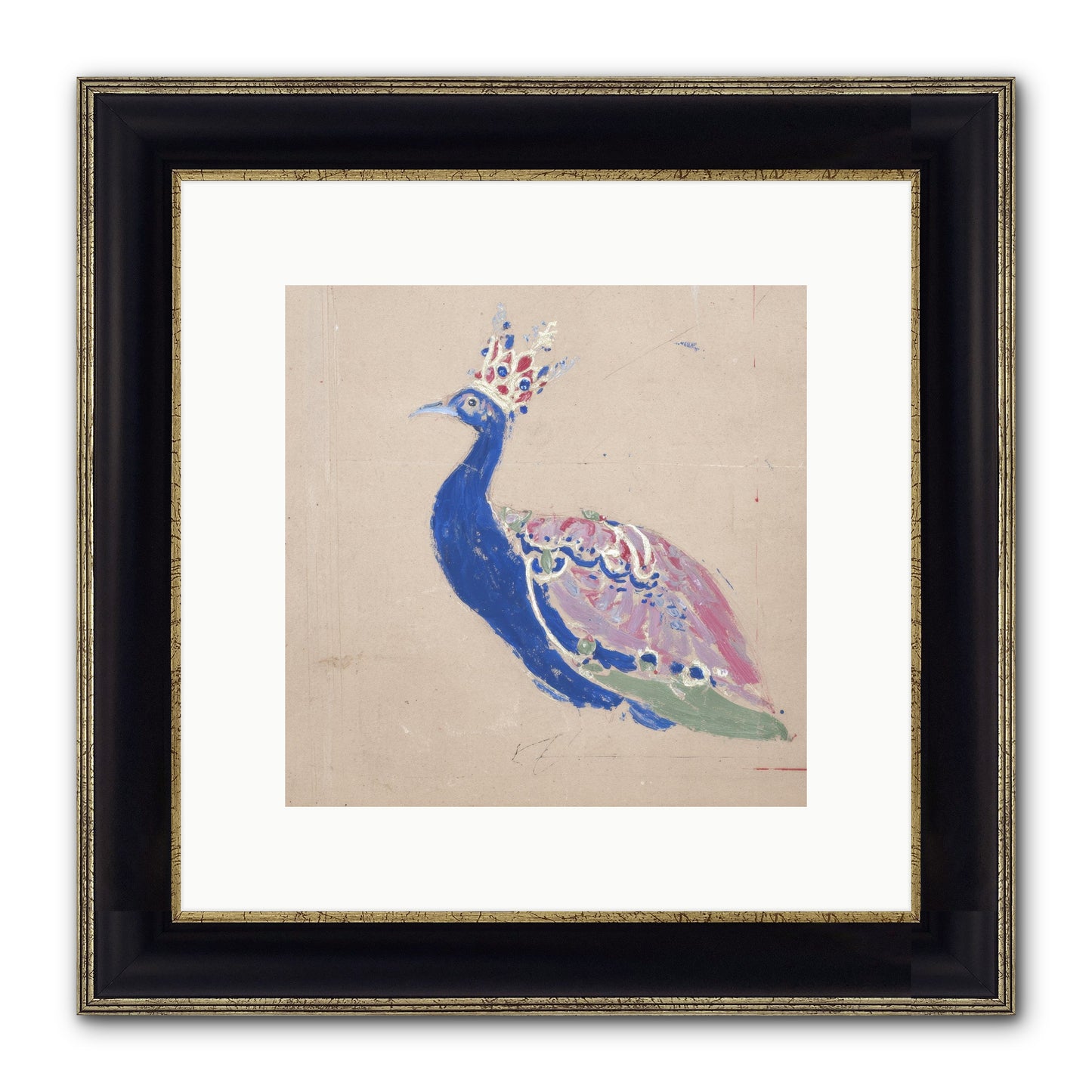 The Dapper Botanist Framed Print - Black & Gold 10x10