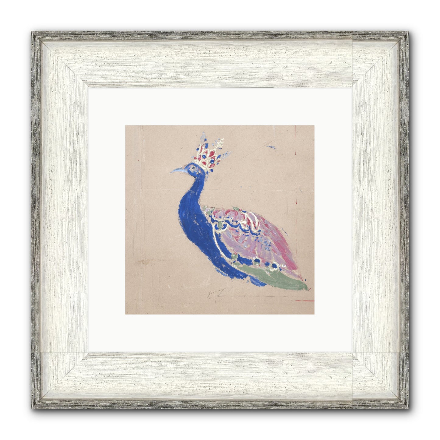 The Dapper Botanist Framed Print - Driftwood White 10x10