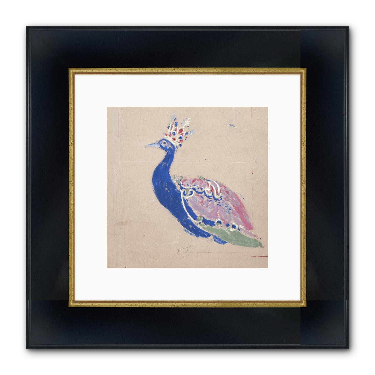 The Dapper Botanist Framed Print - Wide Black w/Gold 10x10