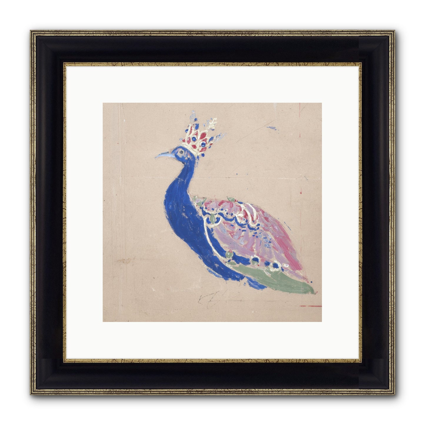 The Dapper Botanist Framed Print - Black & Gold 12x12