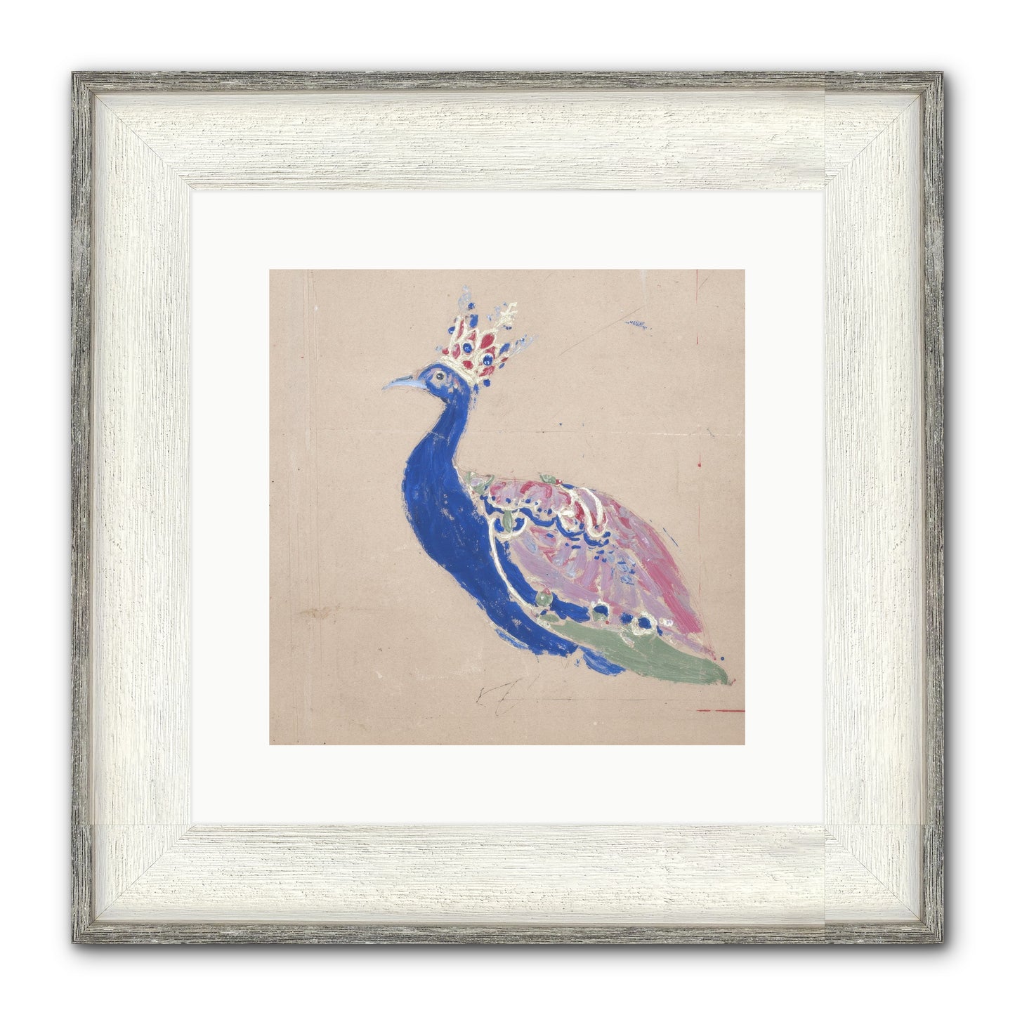 The Dapper Botanist Framed Print - Driftwood White 12x12