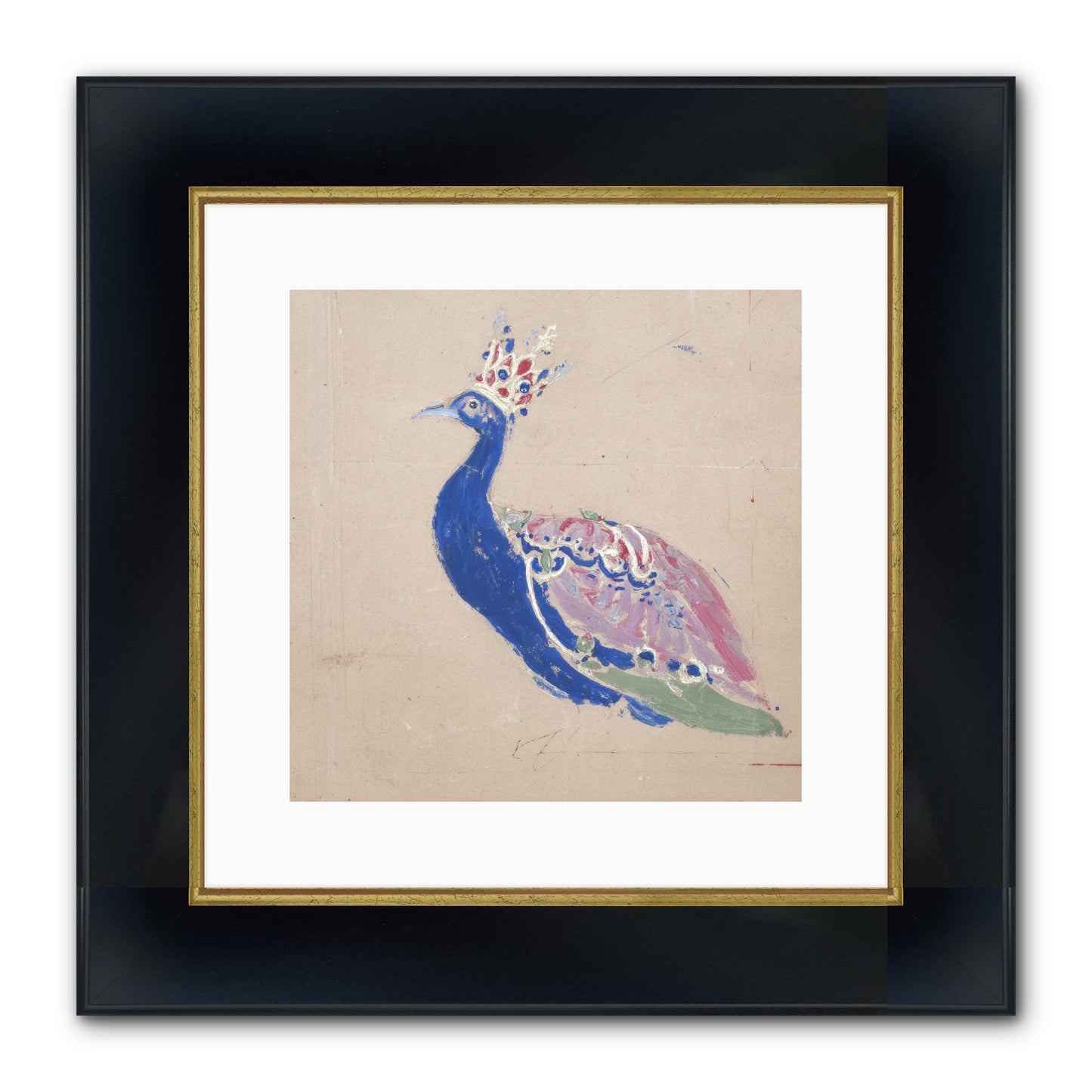 The Dapper Botanist Framed Print - Wide Black w/Gold 12x12