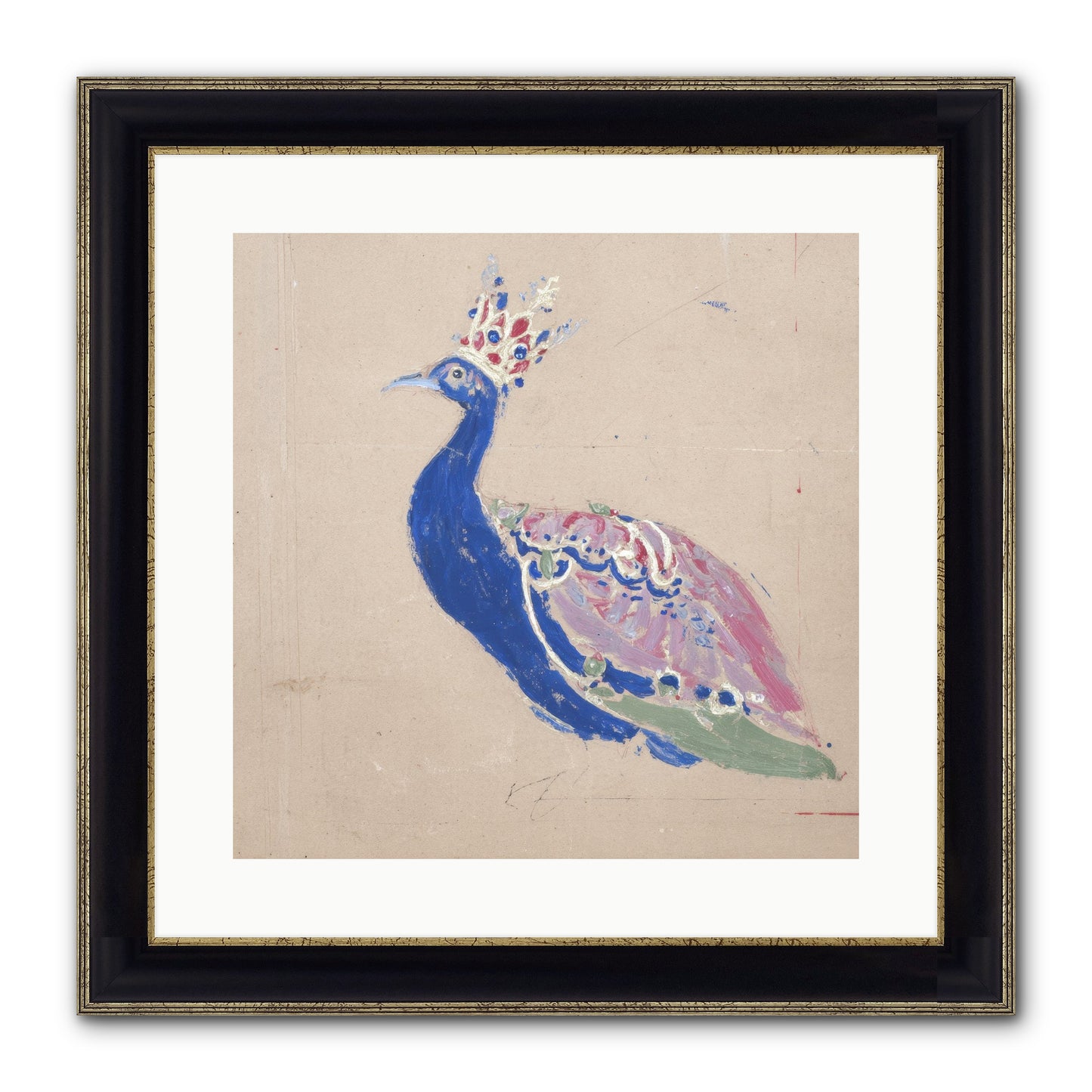 The Dapper Botanist Framed Print - Black & Gold 16x16