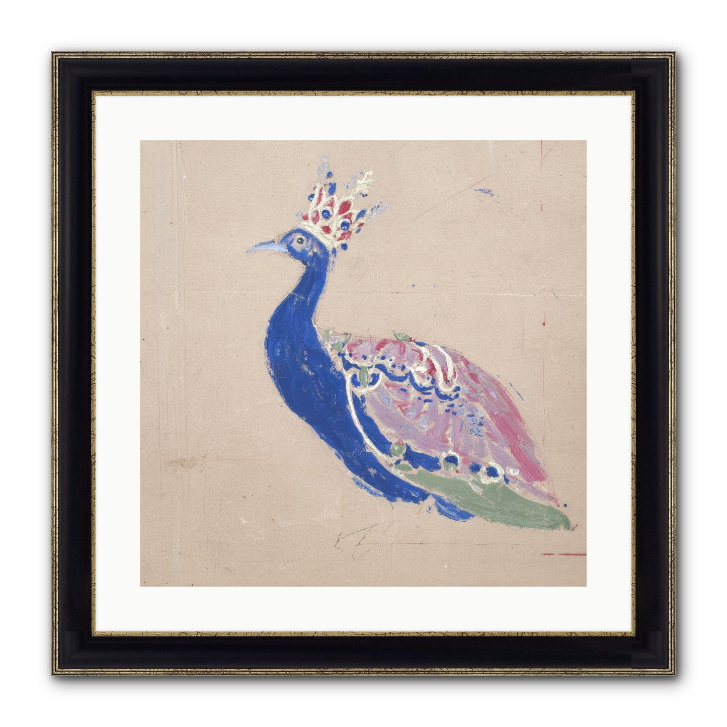 The Dapper Botanist Framed Print - Black & Gold 20x20
