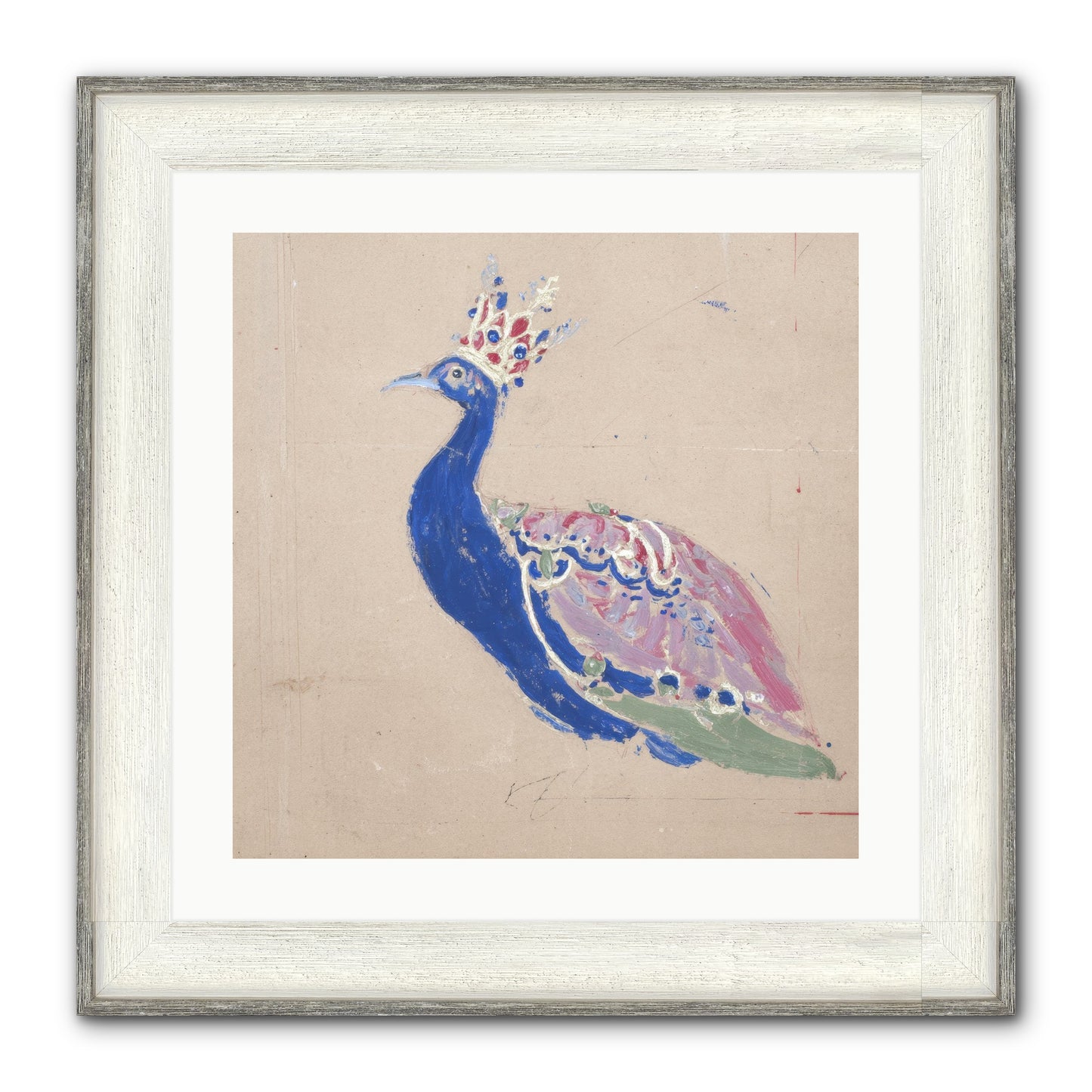 The Dapper Botanist Framed Print - Driftwood White 20x20