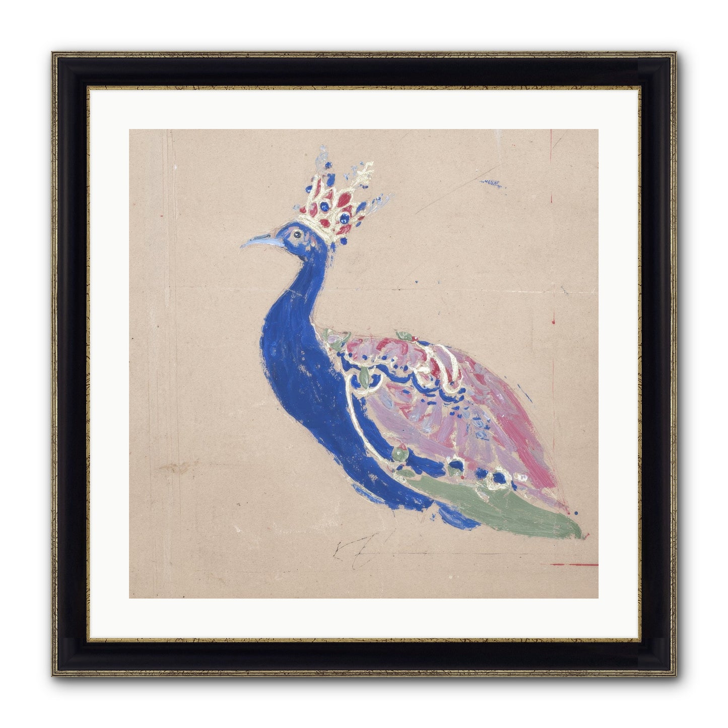 The Dapper Botanist Framed Print - Black & Gold 24x24